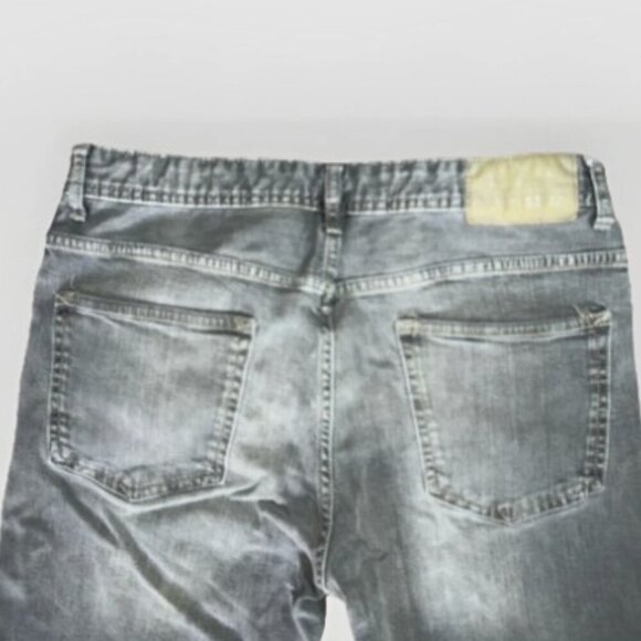 Denim Co. Men’s Gray Button Fly Straight Leg Slim Fit Jeans Size 32/34 - Picture 4 of 9